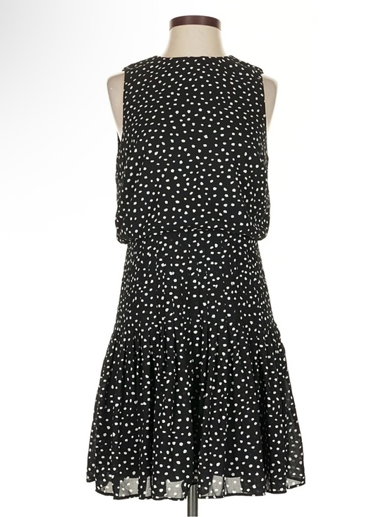 Ann Taylor Dresses & Skirts - Ann Taylor Black and White Polka Dot Sleeveless Dress